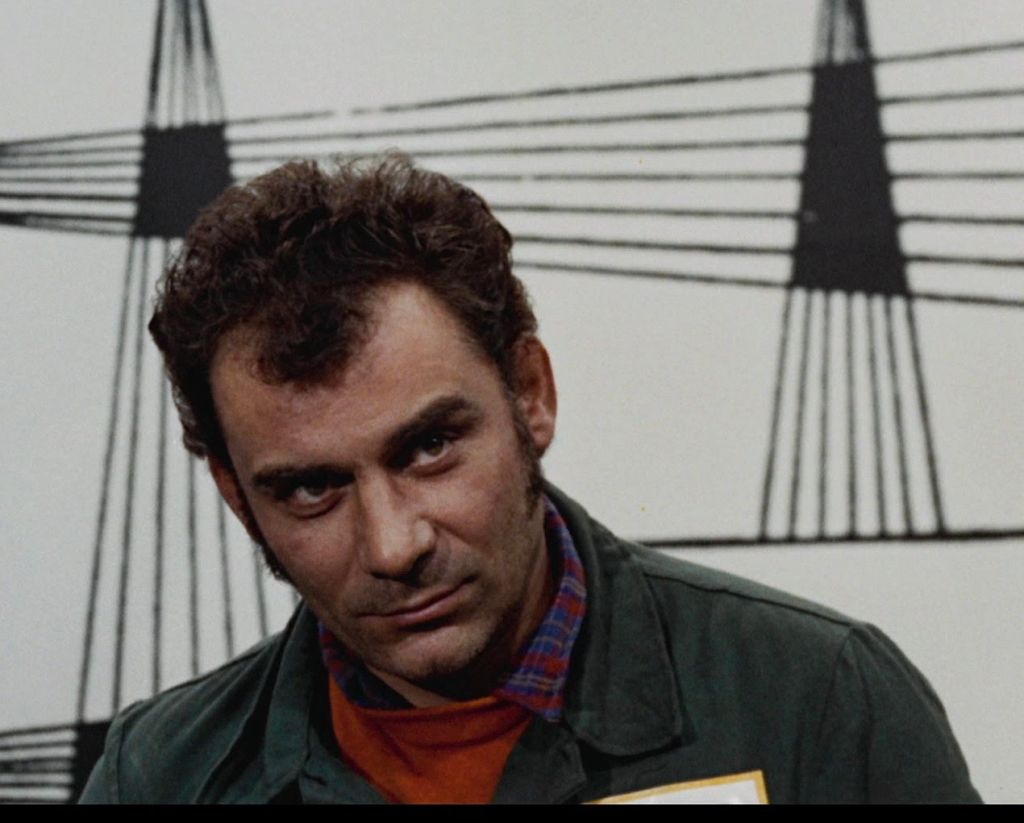 Gian Maria Volonté, a prominent Italian actor, in his role as Ludovico "Lulù" Massa in the 1971 film The Working Class Goes to Heaven